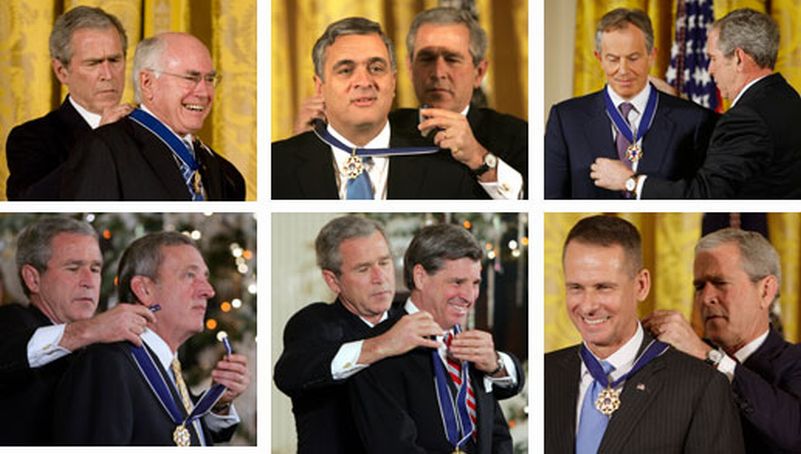 Bush medals for the perps